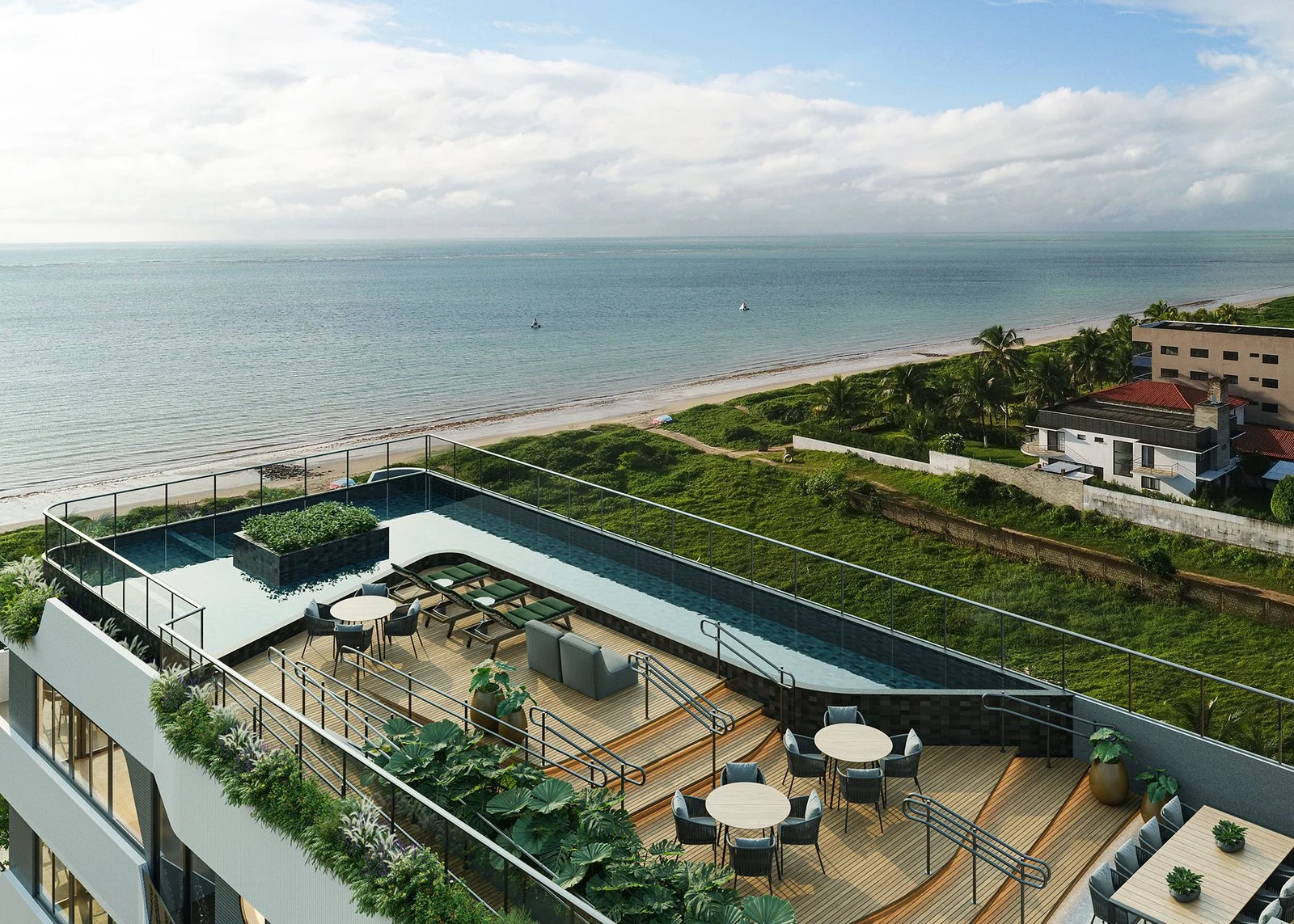 Solar Marinho — perspectiva aérea — imagem oficial de divulgação ABC Construções