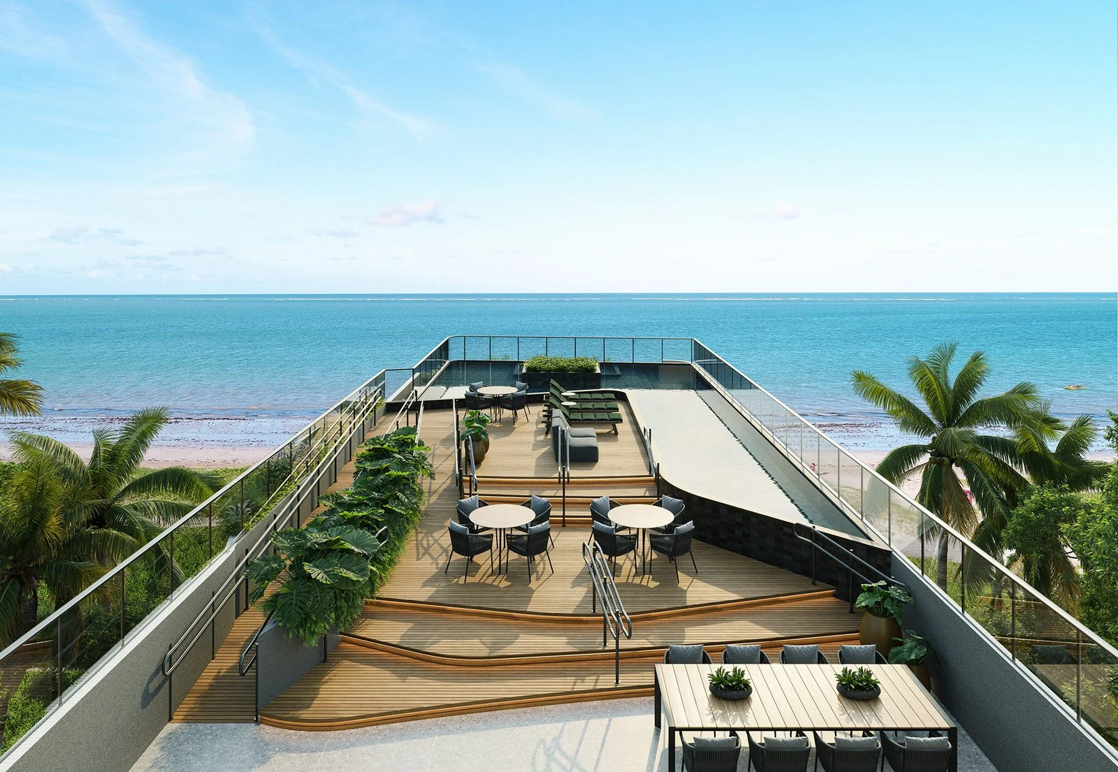 Solar Marinho — piscina cobertura — imagem oficial de divulgação ABC Construções
